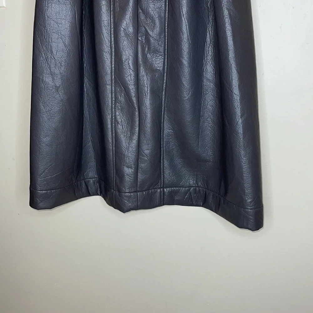 Minimal Girls PU Faux Leather Sleeveless Babydoll Dress Size 16 Youth